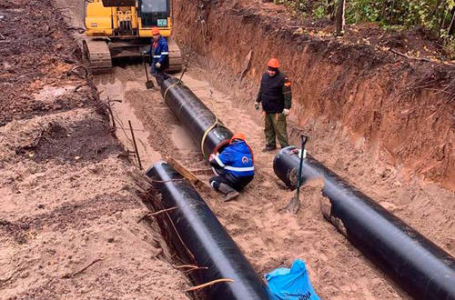 Два водовода Д-600 мм от НФС-2 до пос. Управленческий и сооружения на них